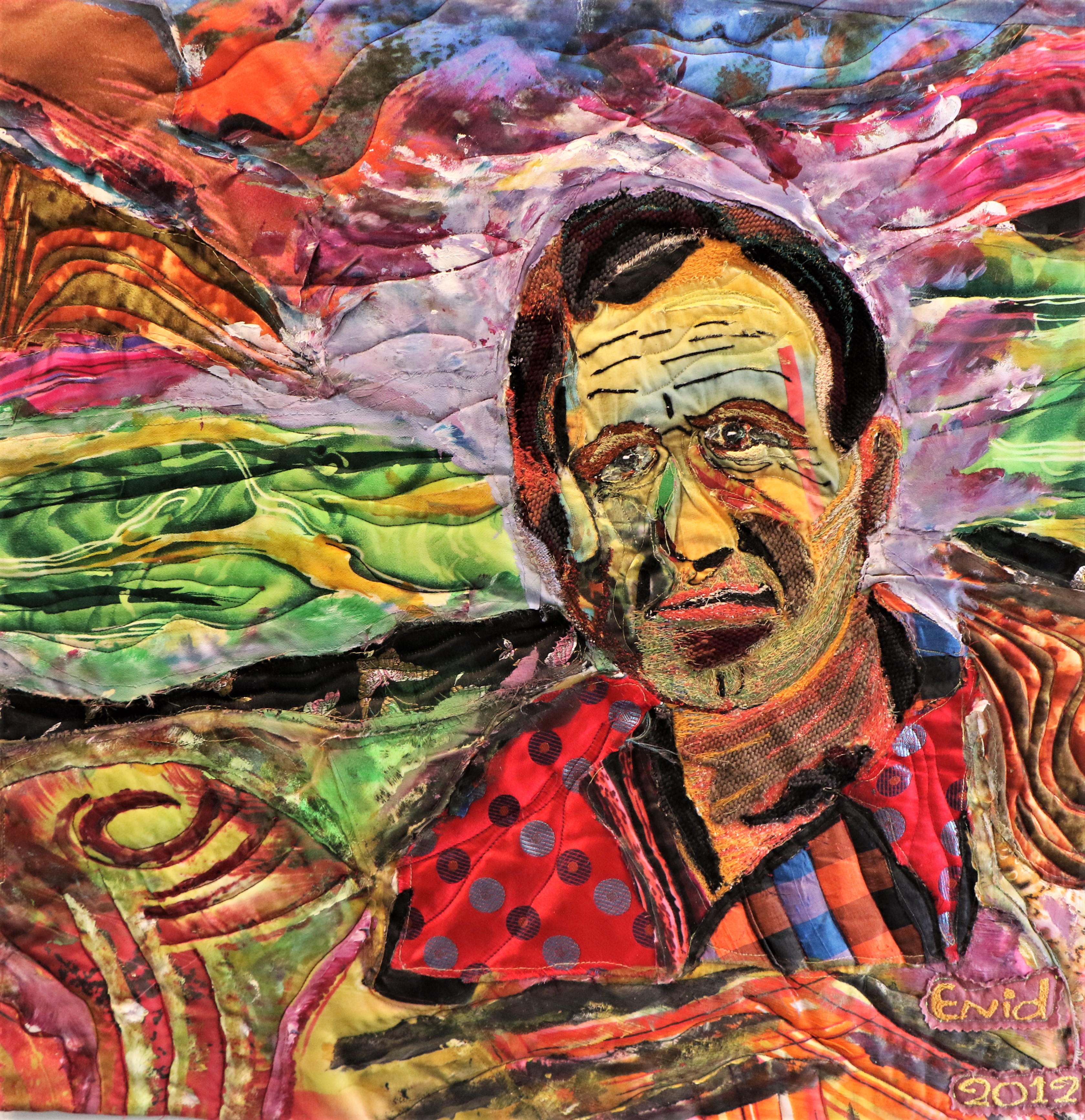 PV — art quilt by Enid Viljoen, fibre artist